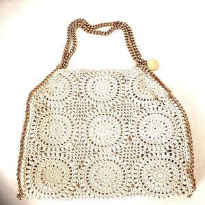 Stella McCartney Crochet Small Tote Cotton Cream